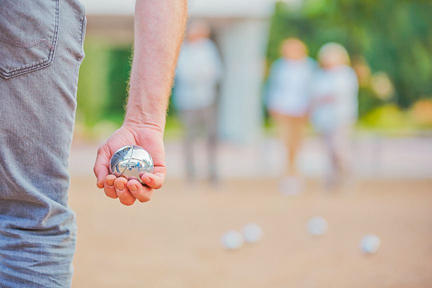 camping petanque wedstrijd in grignan