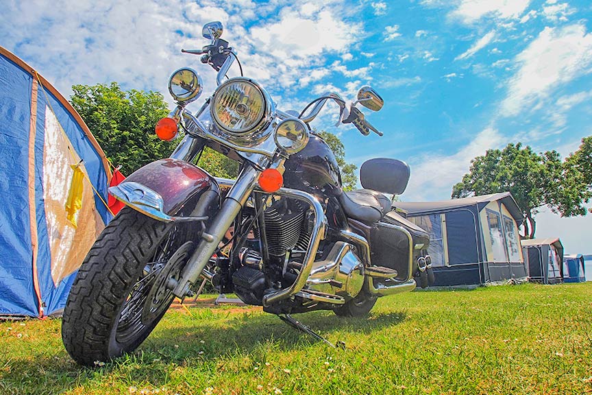 tent place for biker